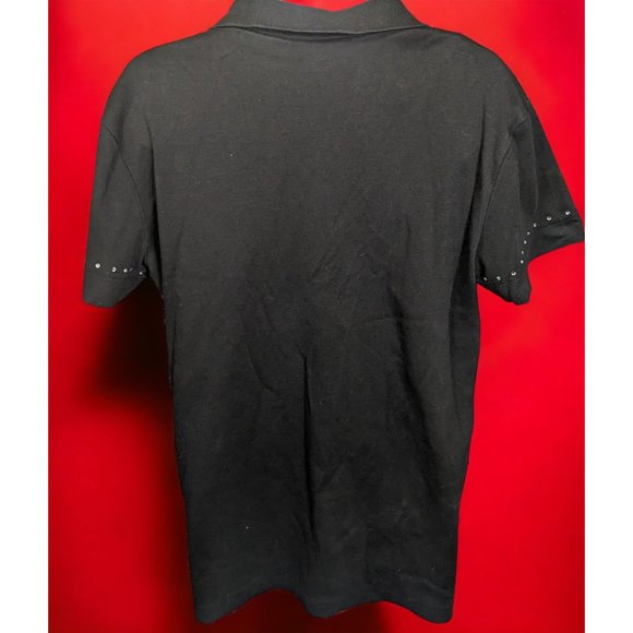 Ashlyn Kate Black Rhinestone Collared Shirt - Picture 4 of 10